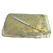 Borealis Large Gold Rectangular Platter, 16" x 11" by Michael Wainwright Platter Michael Wainwright 