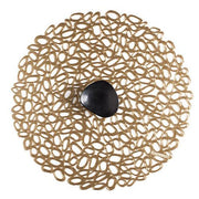 Chilewich: Pebble Pressed Vinyl Placemats Placemats Chilewich Round (14.5" diameter) Brass 