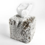 Faux Fur Tissue Box Cover, Square or Rectangle by Evelyne Prelonge Paris Tissue Box Evelyne Prelonge Chestnut Square 