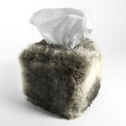 Faux Fur Tissue Box Cover, Square or Rectangle by Evelyne Prelonge Paris Tissue Box Evelyne Prelonge 