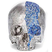 Memento Mori Crystal Cascade Skull by Lisa Carrier Designs Candles Lisa Carrier Designs Silver & Blue 