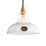 Original 1933 Design Steel Lighting Suspension Pendant in White by Coolicon Coolicon UK 8.9" dia. 