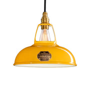 Original 1933 Design Steel Lighting Suspension Pendant in Yellow by Coolicon Coolicon UK 8.9" dia. 
