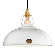 Original 1933 Design Steel Lighting Suspension Pendant in White by Coolicon Coolicon UK 15.75" dia. 