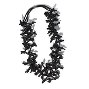 COLL140l Neo Neoprene Rubber Necklace by Neo Design Italy Jewelry Neo Design Black 