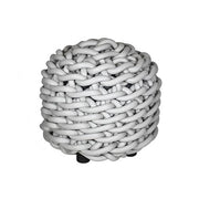 Rebels Pouf in Neoprene Yarn by Rosanna Contadini for Covo Italy Furniture Covo Italy Small Light Grey 