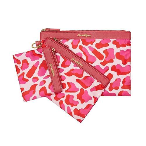 Pink Camo Travel Make-up Bag Set by Emma Lomax London Default