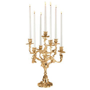 Louis XV Gold Plated 23" 7 Light Candelabra by Ercuis Candleholder Ercuis 