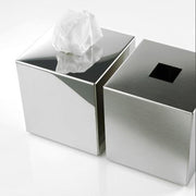 KB93 Square Stainless Steel Tissue Box by Decor Walther Facial Tissue Holders Decor Walther Stainless Steel Polished 