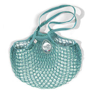 Aqua Blue Cotton Net Mesh Bag Filet Shopping Tote by Filt France Bag Filt 