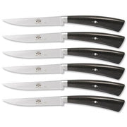 No. 645 Plenum Steak Knives with Ebony Handle, Set of 6 by Berti Steak Knife Berti 