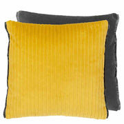 Cassia Cord 17" x 17" Square Velvet Throw Pillow by Designers Guild Throw Pillows Designers Guild Alchemilla - Yellow 