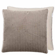 Cassia Cord 17" x 17" Square Velvet Throw Pillow by Designers Guild Throw Pillows Designers Guild Moleskin - Beige 