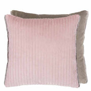 Cassia Cord 17" x 17" Square Velvet Throw Pillow by Designers Guild Throw Pillows Designers Guild Rose - Pink 