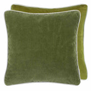 Corda 17" x 17" Square Corduroy Throw Pillow by Designers Guild Throw Pillows Designers Guild Forest - Green 
