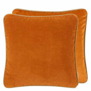 Corda 17" x 17" Square Corduroy Throw Pillow by Designers Guild Throw Pillows Designers Guild Sienna - Orange 