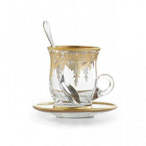 Tuscan Cappuccino Cup & Saucer with Spoon, 8 oz by Arte Italica