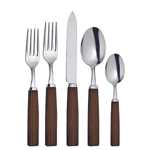 Dakar Acacia Flatware 5 piece Place Setting by Broggi 1818