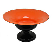 Czechoslovakian Tango Orange Fruit or Console Art Glass Bowl, 10" Amusespot 