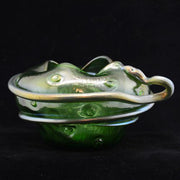 Loetz Rusticana Vase with Applied Snake, 7"x 4" h., c. 1900 Loetz 