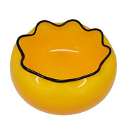 Loetz Orange Art Glass Bowl with Applied Ball Feet, 5" x 7" Loetz 