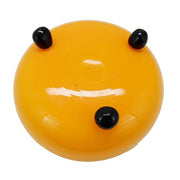 Loetz Orange Art Glass Bowl with Applied Ball Feet, 5" x 7" Loetz 