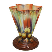 English Art Deco Melville Ceramic Vase by T. Lawrence, 8.5" h. Amusespot 