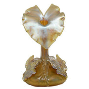 Loetz Gold Jack-in-the-Pulpit Vase, 8" h. Loetz 
