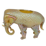 Loetz: Gold Elephant Art Glass Vase, 4.5" x 6.5" Loetz 