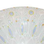 Light Blue Art Glass Bowl, 12" by Michael & Frances Higgins Bowls Amusespot 
