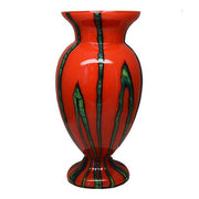 Antique Kralik Orange Bambus Art Glass Vase, 10" Vases Amusespot 