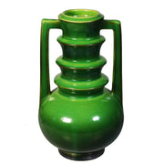 Antique Roseville Art Pottery Vibrant Green Futura Vase, 9" Roseville Pottery 