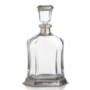 Taverna Glass and Pewter Medium Decanter, 27 oz. by Arte Italica Decanters and Carafes Arte Italica 