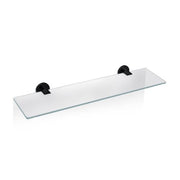 Basic GLA60 Wall-Mounted Glass Shelf, 23.6" by Decor Walther Wall Shelves & Ledges Decor Walther Black Matte 