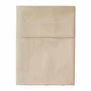 Teophile Solid Color Organic Cotton Sateen Flat Sheet by Alexandre Turpault Bedding Alexandre Turpault Twin Desert Beige 