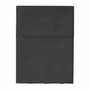 Teophile Solid Color Organic Cotton Sateen Flat Sheet by Alexandre Turpault Bedding Alexandre Turpault Twin Eclipse Black 