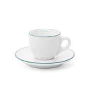 Verona Teal Rimmed Espresso Cup and Saucer, 2.5 oz. by Ancap Cup Ancap 