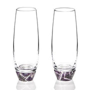Elevo Champagne Glasses, Set of 2 by ANNA New York Glassware Anna Amethyst 
