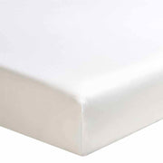 Teophile Solid Color Organic Sateen Fitted Sheet by Alexandre Turpault Bedding Alexandre Turpault Twin Ermine White 