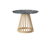Fan Round Table, Natural Base Pebble Marble Top by Tom Dixon Table Tom Dixon 23.6" Dia. Top 