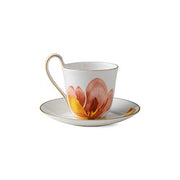 Flora High Handle Cup & Saucer, Magnolia, 9 oz. by Royal Copenhagen Coffee & Tea Cups Royal Copenhagen 