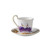 Flora High Handle Cup & Saucer, Pansy, 9 oz. by Royal Copenhagen Coffee & Tea Cups Royal Copenhagen 