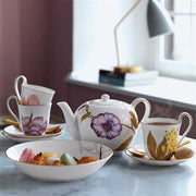 Flora Tea Pot, Morning Glory, 1.35 qt. by Royal Copenhagen Coffee Servers & Tea Pots Royal Copenhagen 