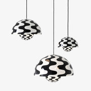 Verner Panton Classic Black and White Psychedelic Pendant &Tradition 