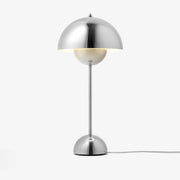 Verner Panton Flowerpot VP3 Table Lamp by &tradition &Tradition Polished Stainless Steel 