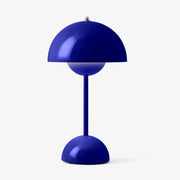 Verner Panton Flower Pot VP9 Portable LED Indoor/Outdoor* Table Lamp by &tradition &Tradition Cobalt Blue 