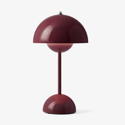 Verner Panton Flower Pot VP9 Portable LED Indoor/Outdoor* Table Lamp by &tradition &Tradition Dark Plum 