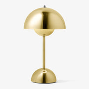 Verner Panton Flower Pot VP9 Portable LED Indoor/Outdoor* Table Lamp by &tradition &Tradition Brass 
