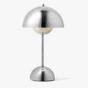 Verner Panton Flower Pot VP9 Portable LED Indoor/Outdoor* Table Lamp by &tradition &Tradition Chrome 