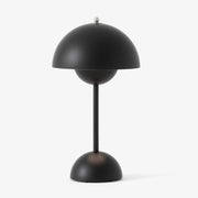 Verner Panton Flower Pot VP9 Portable LED Indoor/Outdoor* Table Lamp by &tradition &Tradition Matte Black 